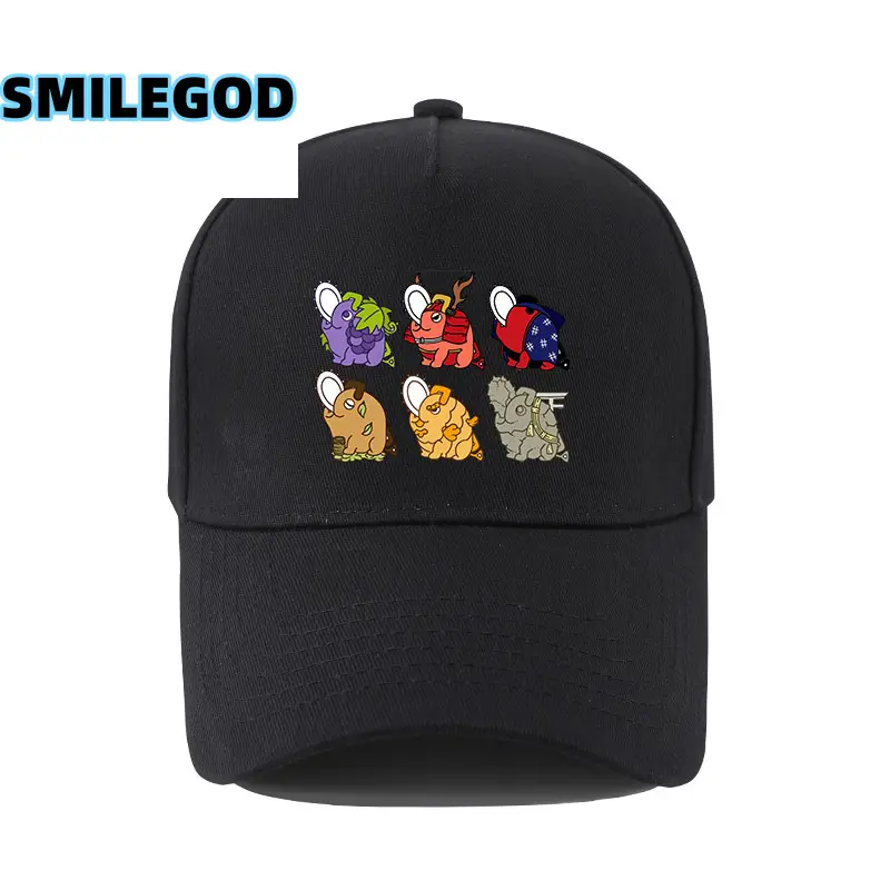 SMILEGOD Cartoon Cap for Men Navy with 6 Characters Print - Image 7
