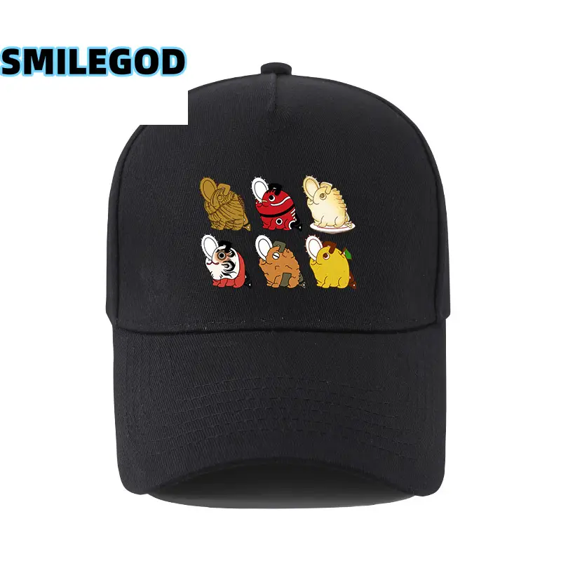 SMILEGOD Cartoon Cap for Men Navy with 6 Characters Print - Image 8