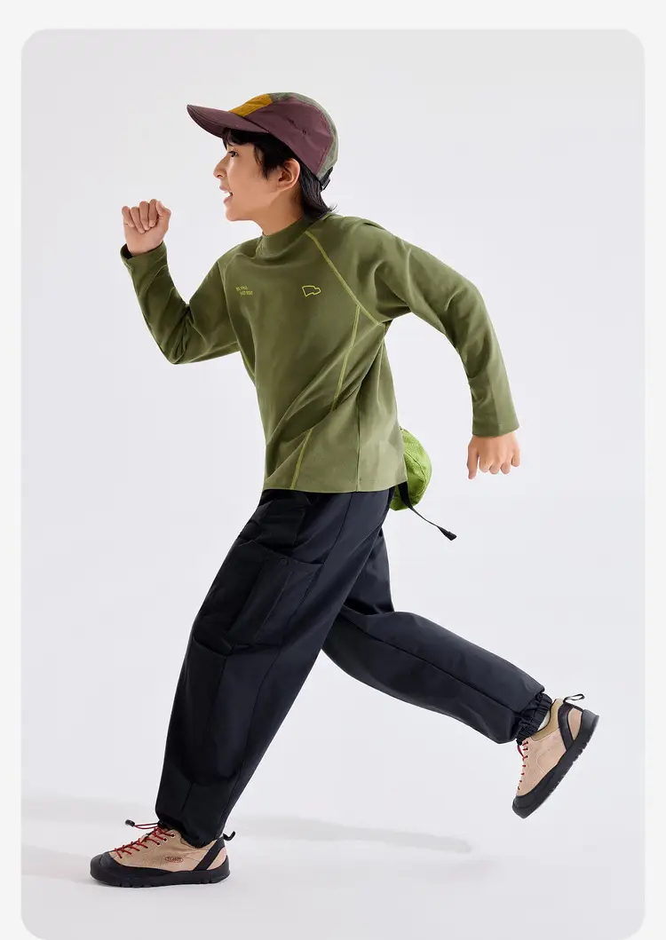 Boys Fleece Base Layer Shirt Grey 2025 Spring — feature 30