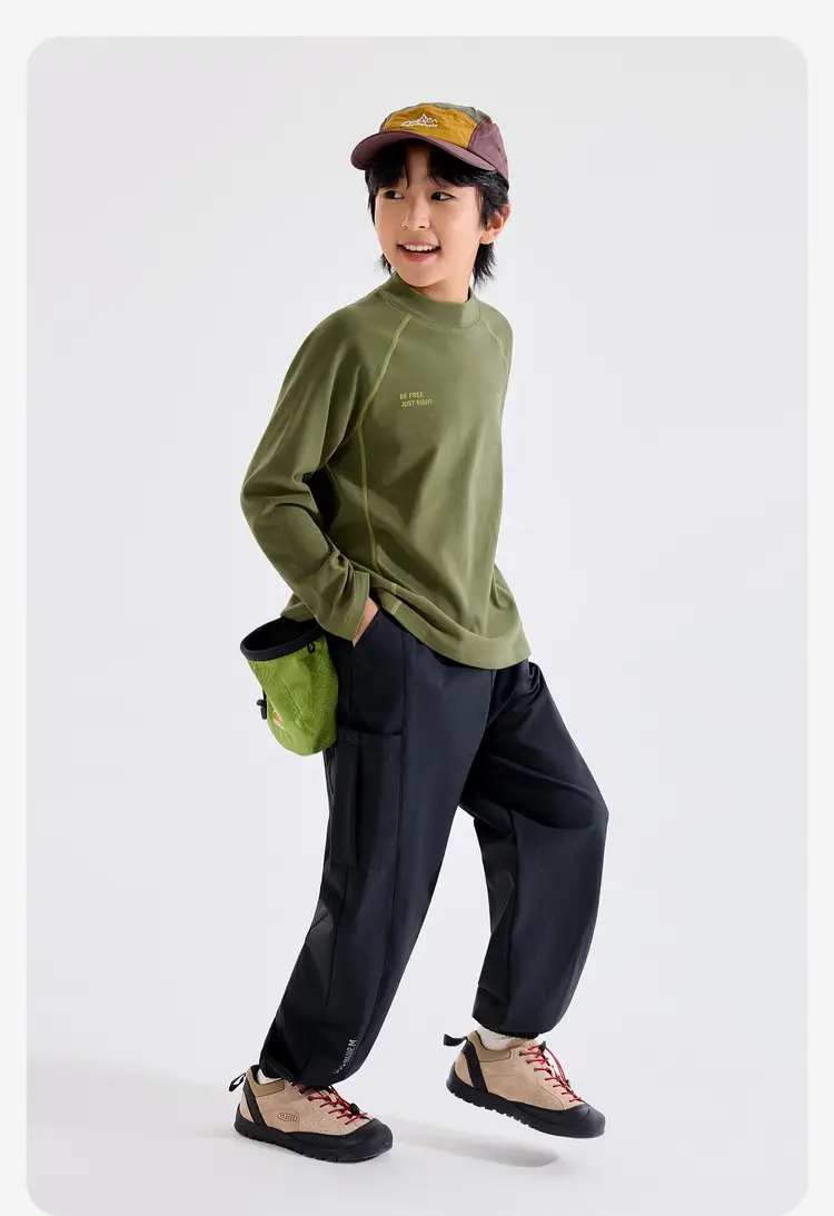 Boys Fleece Base Layer Shirt Grey 2025 Spring — feature 32