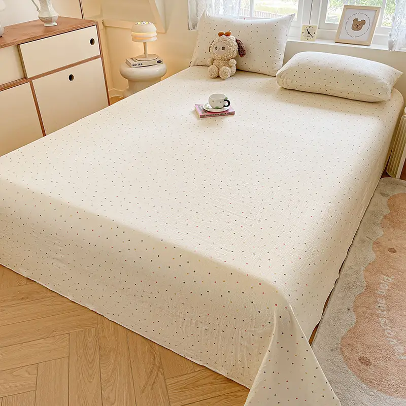 Class a Maternal and Infant Double-Layer Gauze Bed Sheets Single Piece Summer Single Non-100 Pure Cotton Washed Cotton Bed Sheets Universal for All Seasons