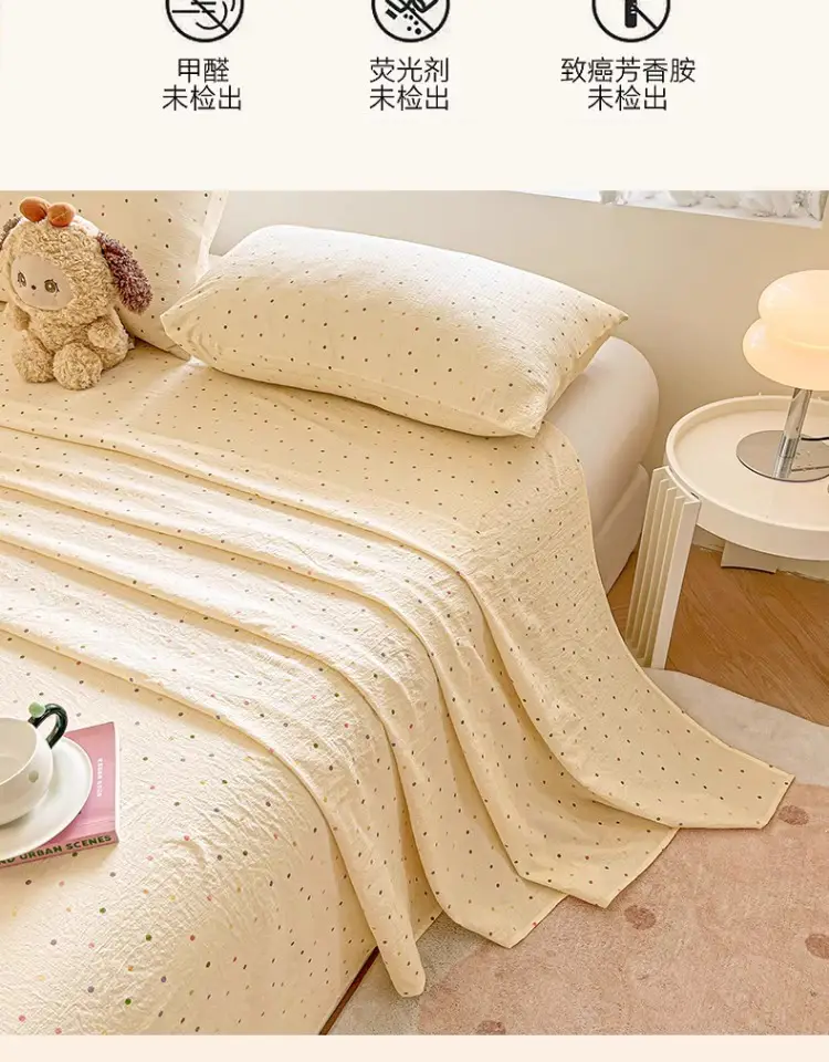 Class a Maternal and Infant Double-Layer Gauze Bed Sheets Single Piece Summer Single Non-100 Pure Cotton Washed Cotton Bed Sheets Universal for All Seasons — feature 7