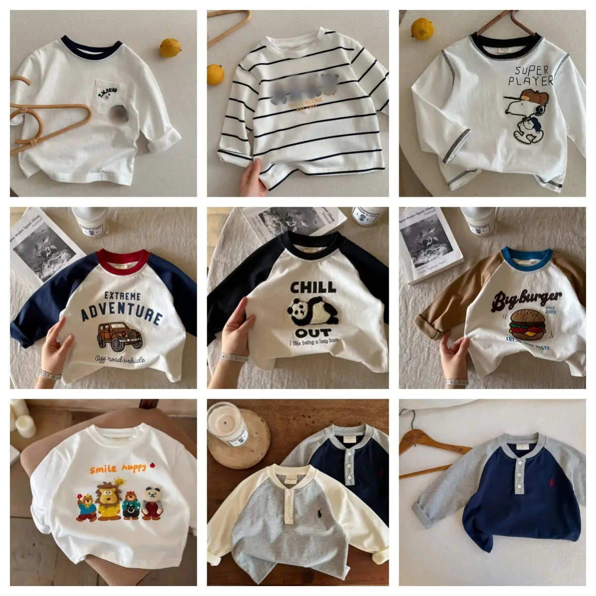 Little Bear Long Sleeve T-Shirt Light Blue Kids Wear - Image 29