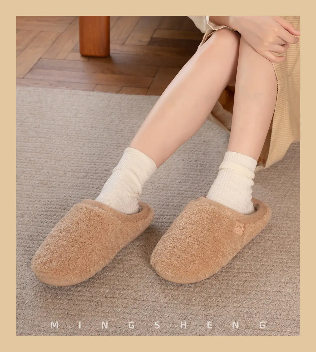 Women Plush Fleece Slippers Winter Warm Anti-Slip — feature 7