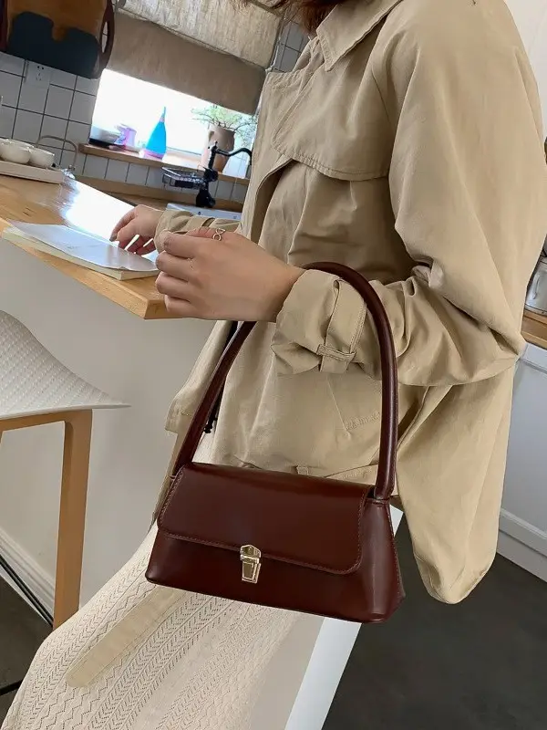 Stylish Brown Satchel Bag for Women - Image 7