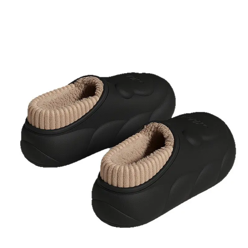 Cotton Slippers for Women's Winter Outer Wear New Style Indoor Home Warm Plus Velvet Thickened Thick Sole Men's Bag Heel Cotton Shoes Wholesale - Image 7