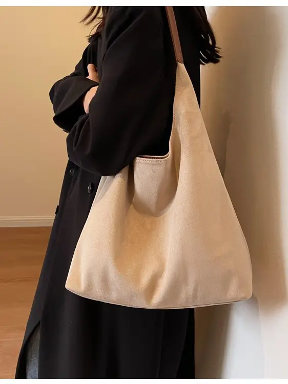 Suede Leather Shoulder Bag Large Capacity Women 2026 - Image 8