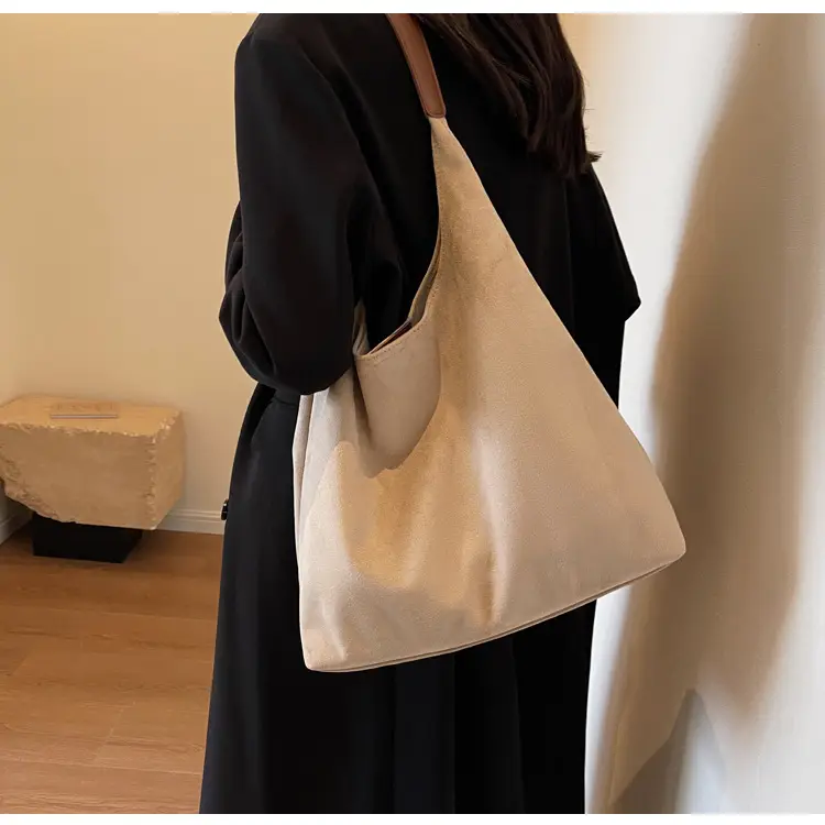 Suede Leather Shoulder Bag Large Capacity Women 2026 — feature 22