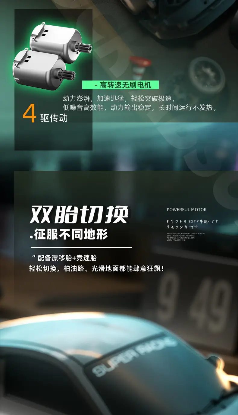 New Hot-Selling Rc Remote Control Sports Car 911 Remote Control Car Mi Su7 New Energy Electric Car Boy Toy Car Model — feature 8