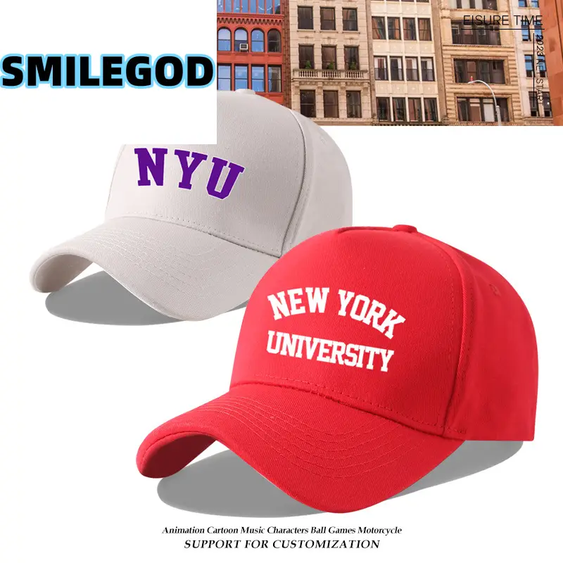 Pink NYU Cap for Men Women Sun Hat - Image 25
