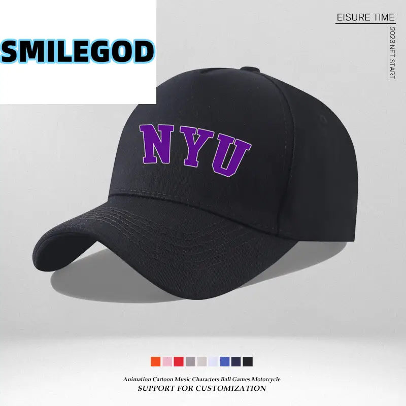 Pink NYU Cap for Men Women Sun Hat - Image 14