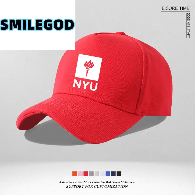 Pink NYU Cap for Men Women Sun Hat - Image 19