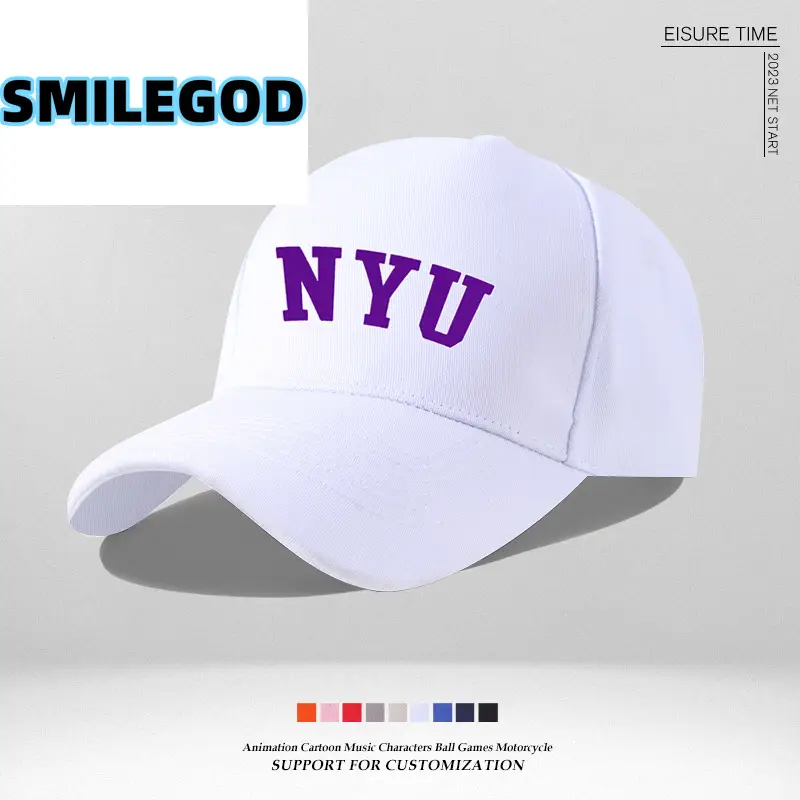 Pink NYU Cap for Men Women Sun Hat - Image 2