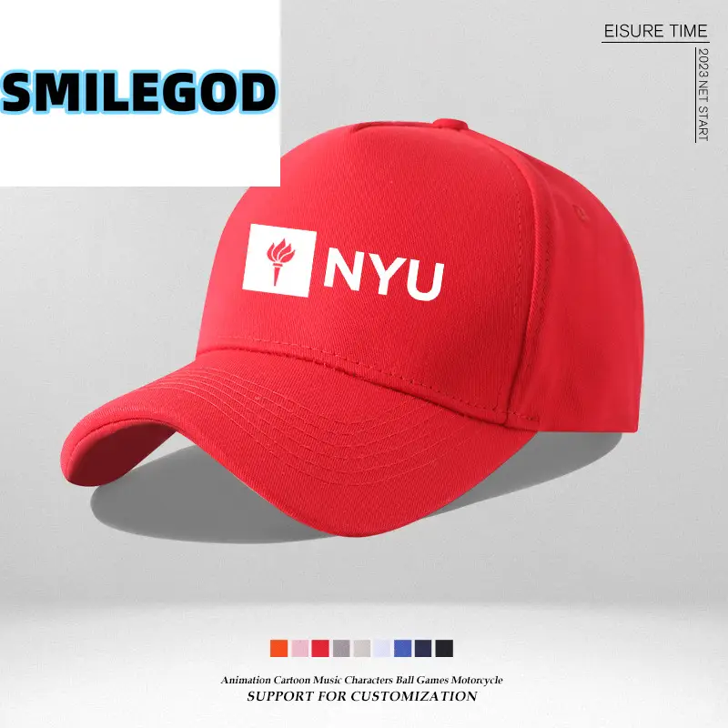 Pink NYU Cap for Men Women Sun Hat - Image 20