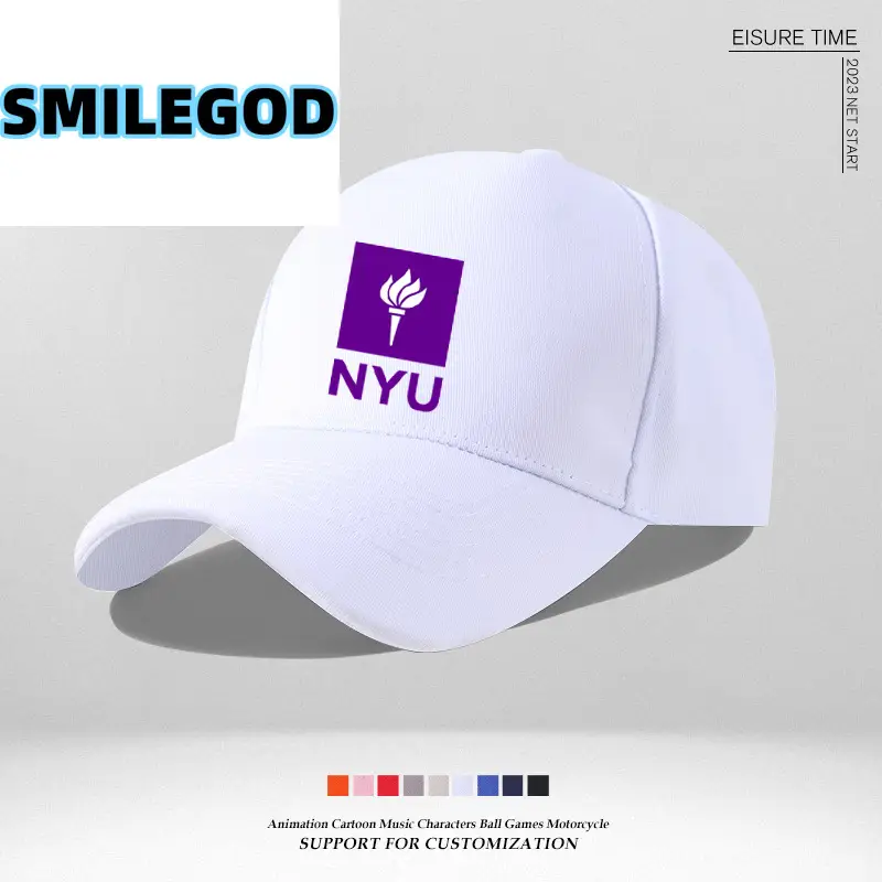 Pink NYU Cap for Men Women Sun Hat - Image 3
