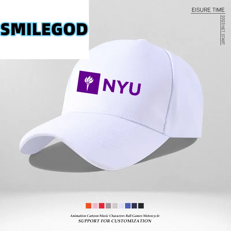 Pink NYU Cap for Men Women Sun Hat - Image 4