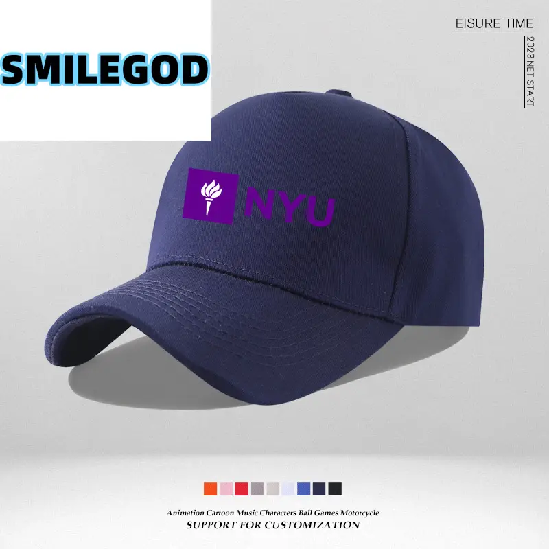 Pink NYU Cap for Men Women Sun Hat - Image 8