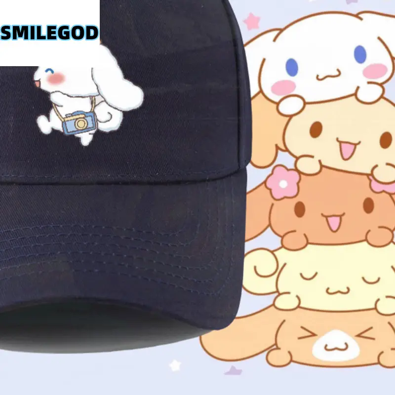Cute Cinnamoroll Cap for Boys Girls White