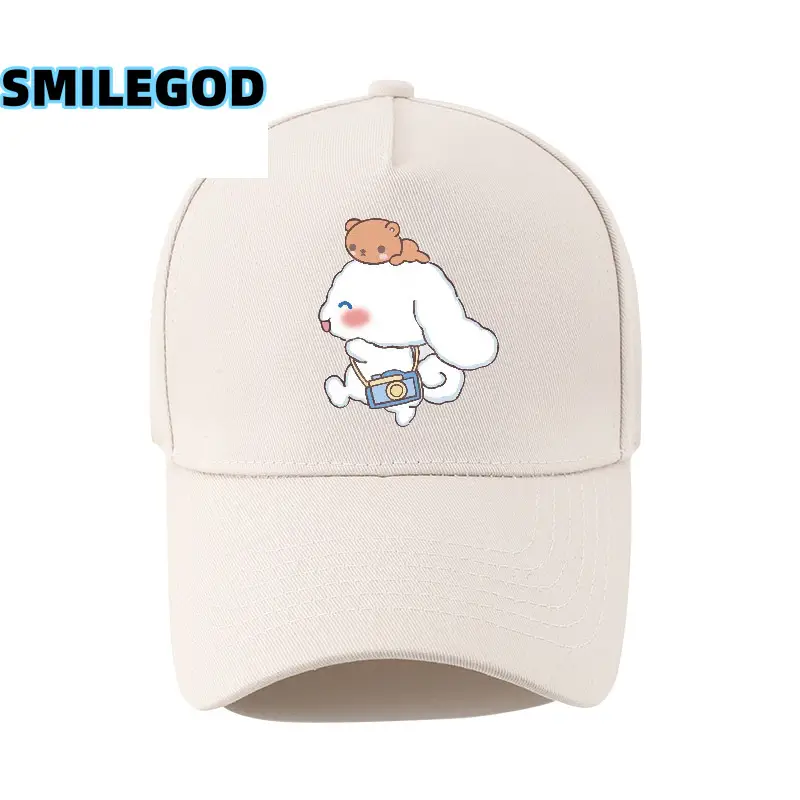 Cute Cinnamoroll Cap for Boys Girls White