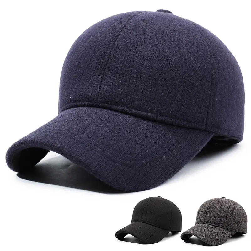 Winter Men's Fleece-lined Baseball Cap with Duckbill & Ear Protection - Image 4