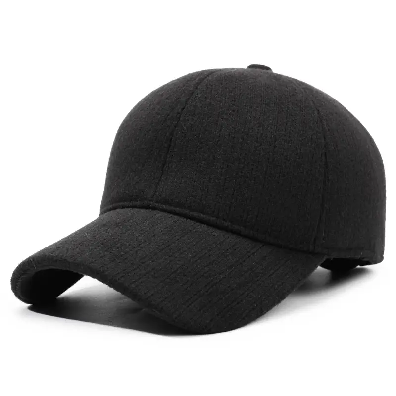 Winter Men's Fleece-lined Baseball Cap with Duckbill & Ear Protection - Image 2