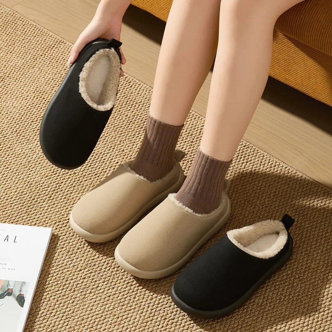 Plush Slippers Winter Home Indoor Non-Slip Floor Cotton Slippers Women's Warm Cotton Shoes Women's Winter Wholesale - Image 7