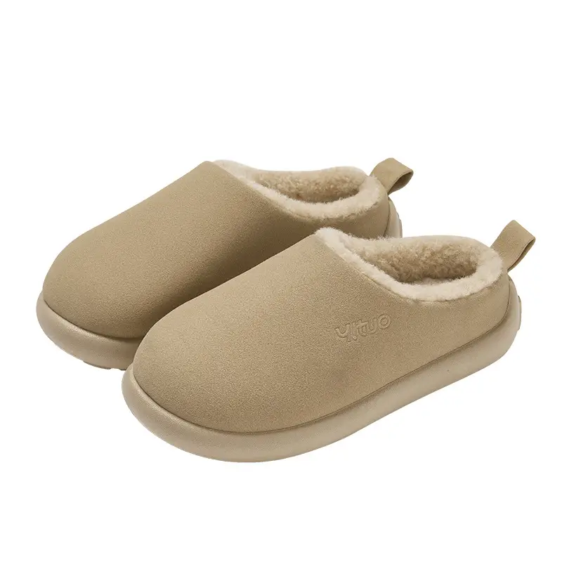 Home Cotton Slippers Winter Women's Indoor Household Plush Warm Anti-Slip Fleece-Lined Men's Winter Cotton Slippers Men's Winter Wholesale - Image 8