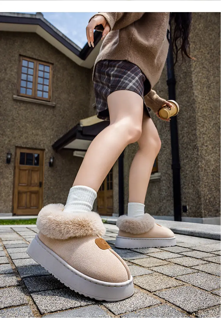 Cotton Slippers Men's Winter Bag Heel 2025 New Warm Indoor Home Non-Slip Warm Plush Couple Cotton Shoes Women — feature 22