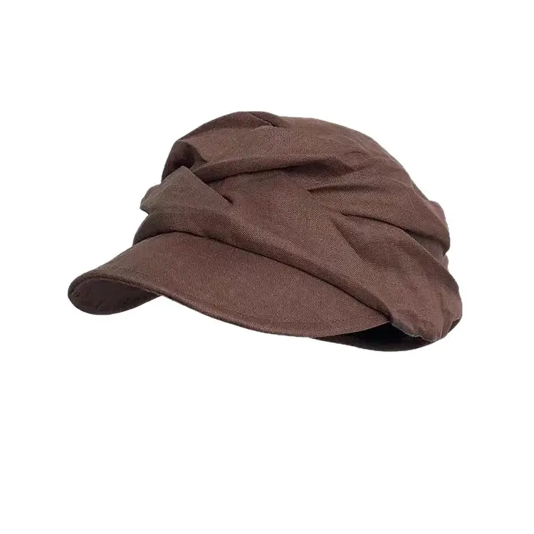 Brown Japanese Linen Duckbill Cap for Women - Image 8