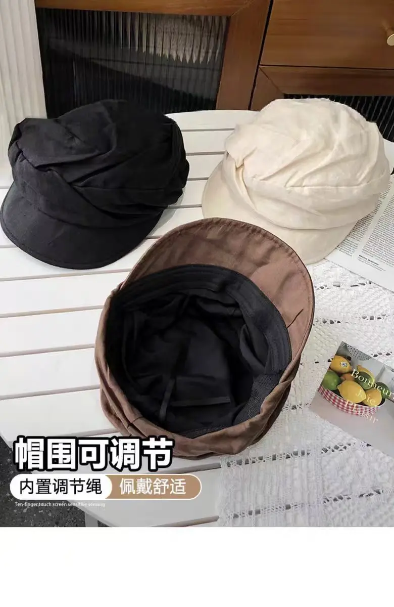 Brown Japanese Linen Duckbill Cap for Women — feature 10