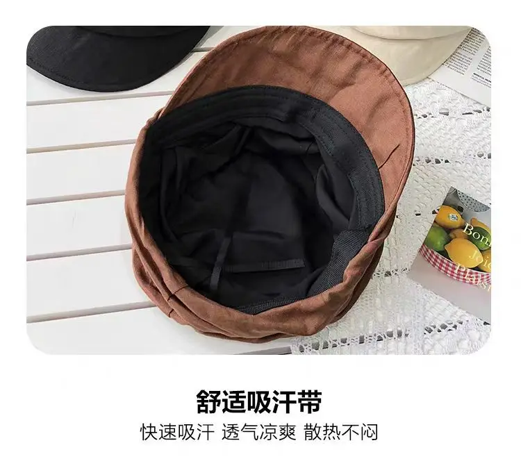 Brown Japanese Linen Duckbill Cap for Women — feature 14