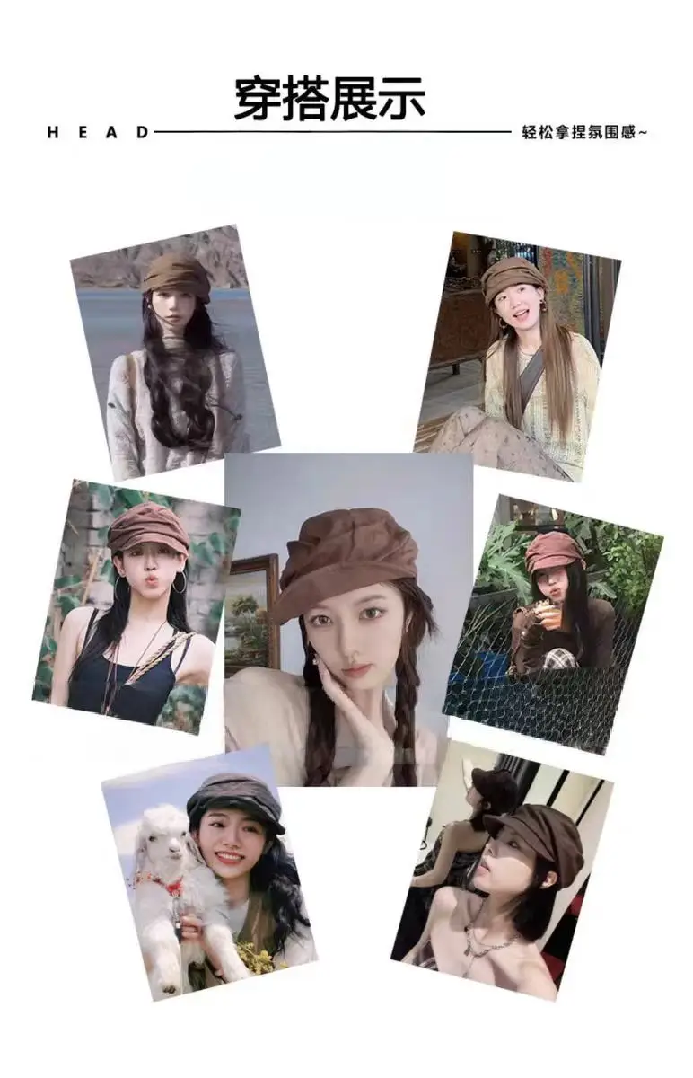 Brown Japanese Linen Duckbill Cap for Women — feature 4
