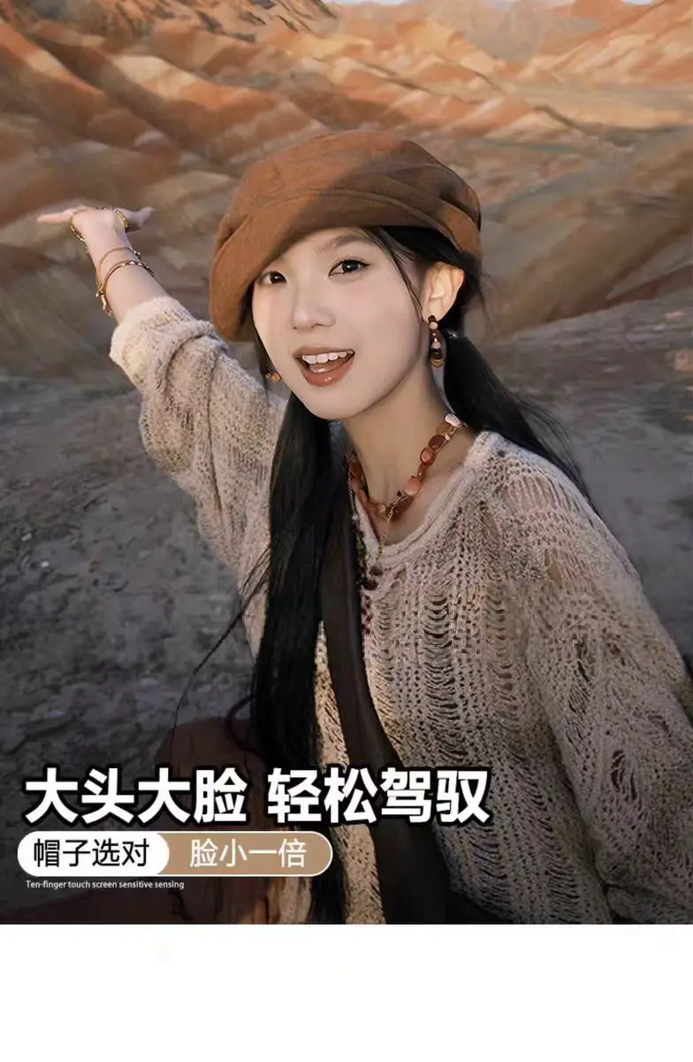 Brown Japanese Linen Duckbill Cap for Women — feature 8