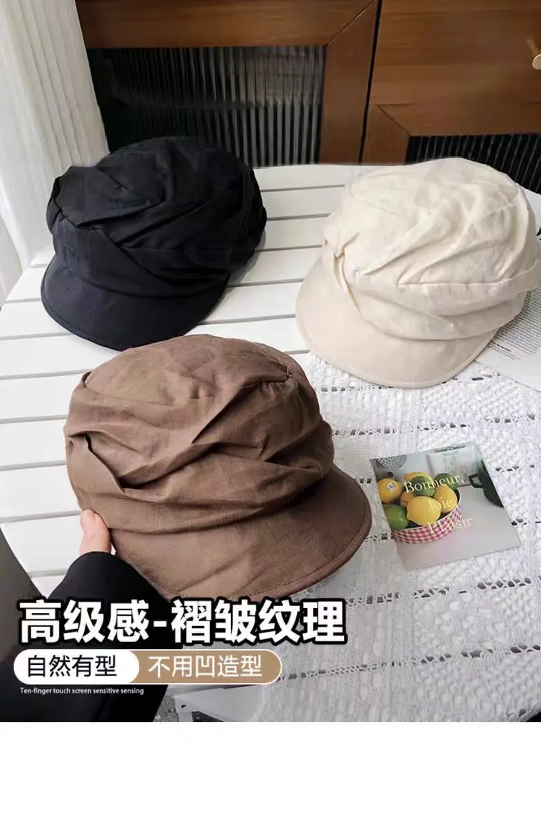 Brown Japanese Linen Duckbill Cap for Women — feature 9