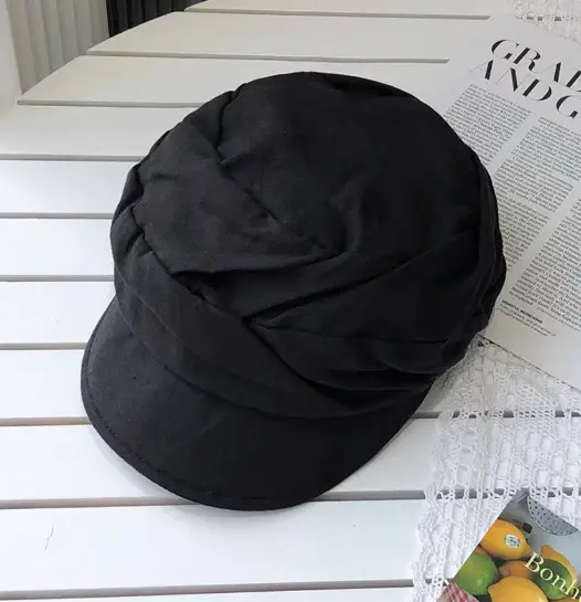 Brown Japanese Linen Duckbill Cap for Women - Image 2
