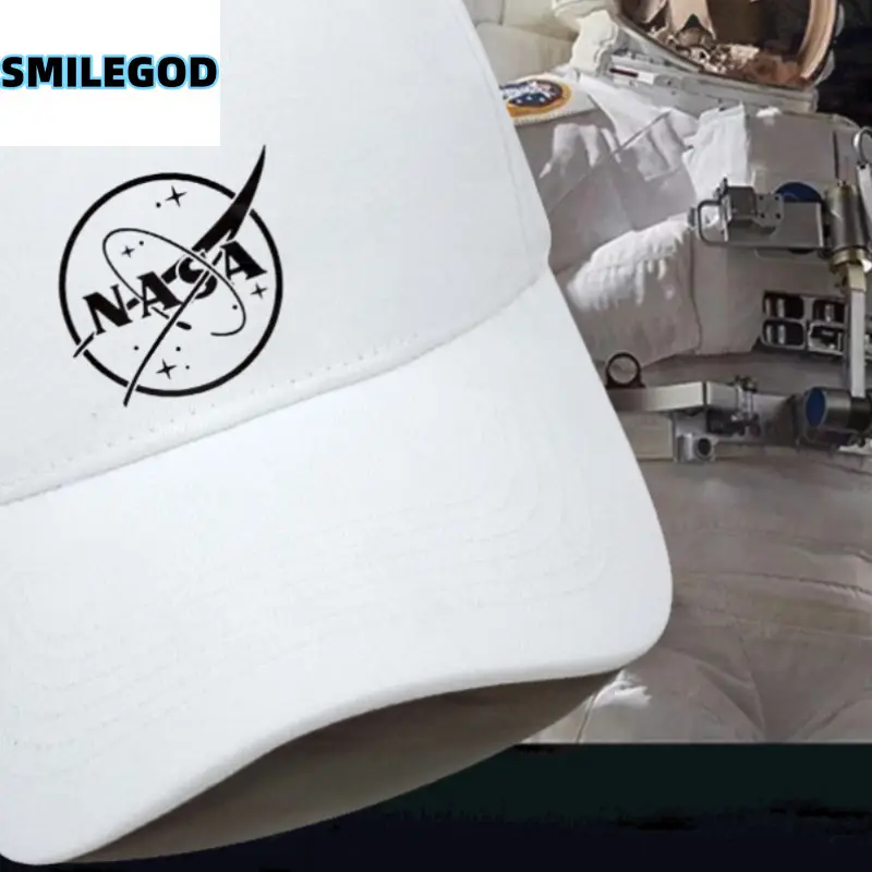Nasa Space Cap Men's White Baseball Sun Hat - Image 6