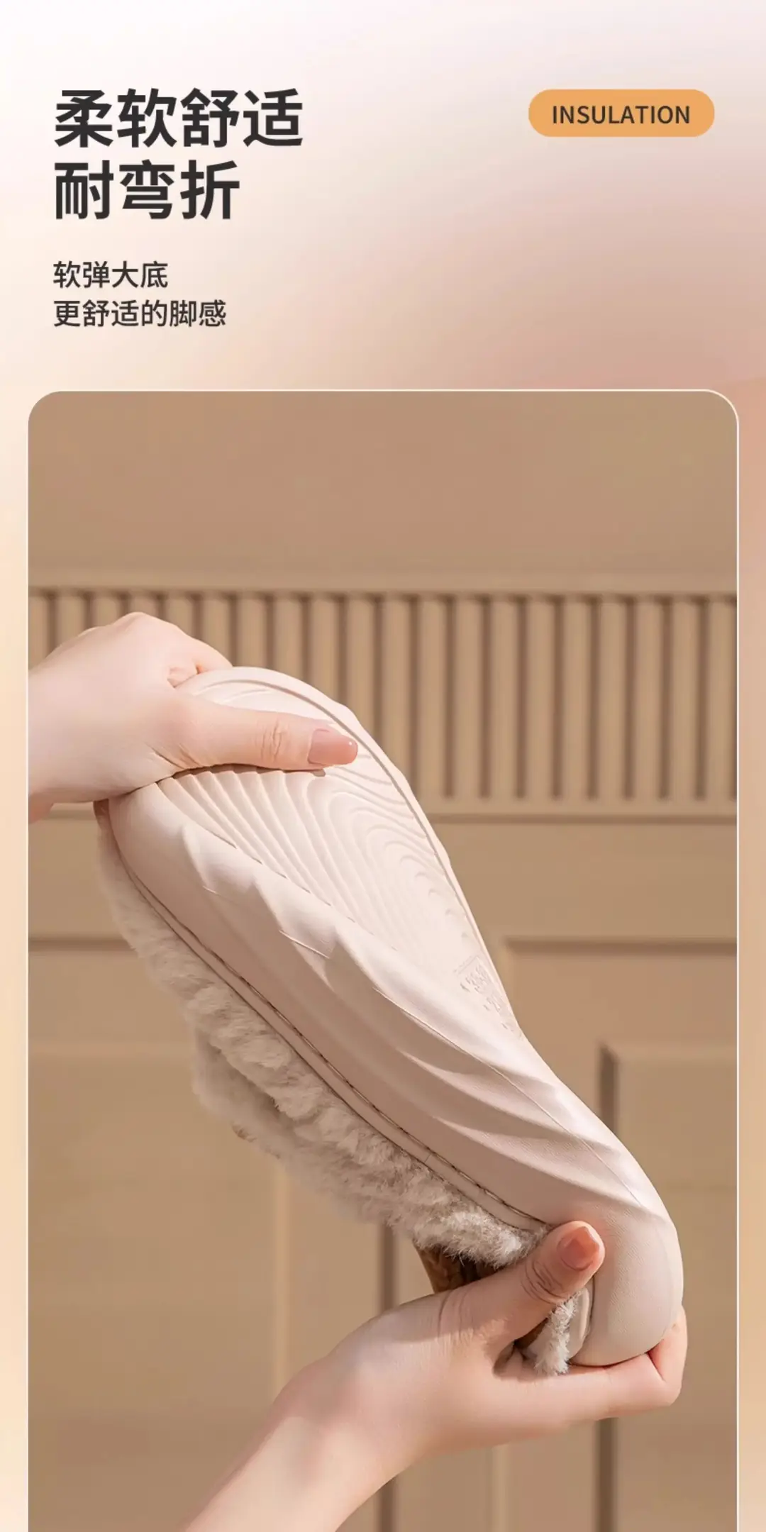Cotton Slippers for Women Autumn and Winter 5 New Home Indoor Fleece-Lined Warm Thick Sole Anti-Slip Smelly Feet Couple Cotton Slippers — feature 7