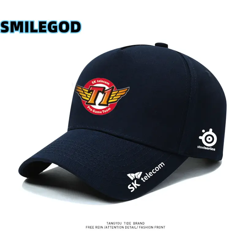 SMILEGOD Gold Fan Cap with Emblem Design - Image 5