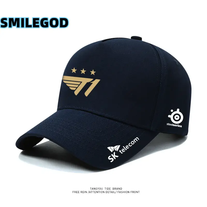 SMILEGOD Gold Fan Cap with Emblem Design - Image 8