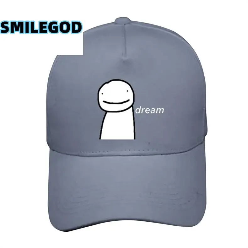 Smiley Face Baseball Cap Grey Unisex — feature 10