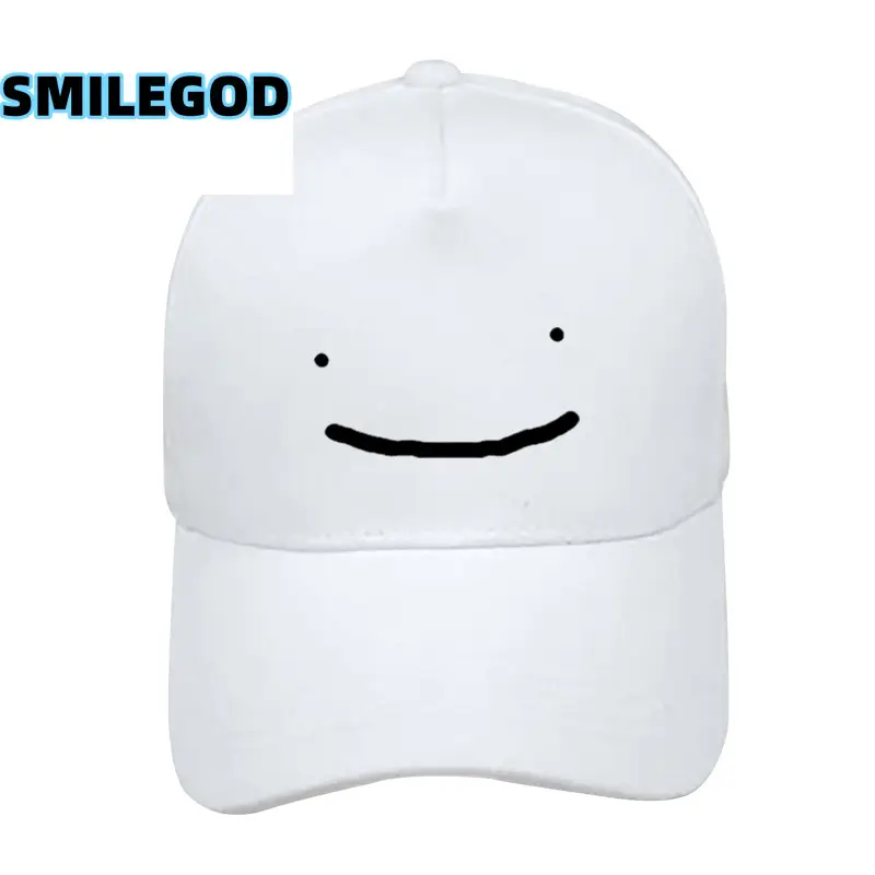 Smiley Face Baseball Cap Grey Unisex - Image 2