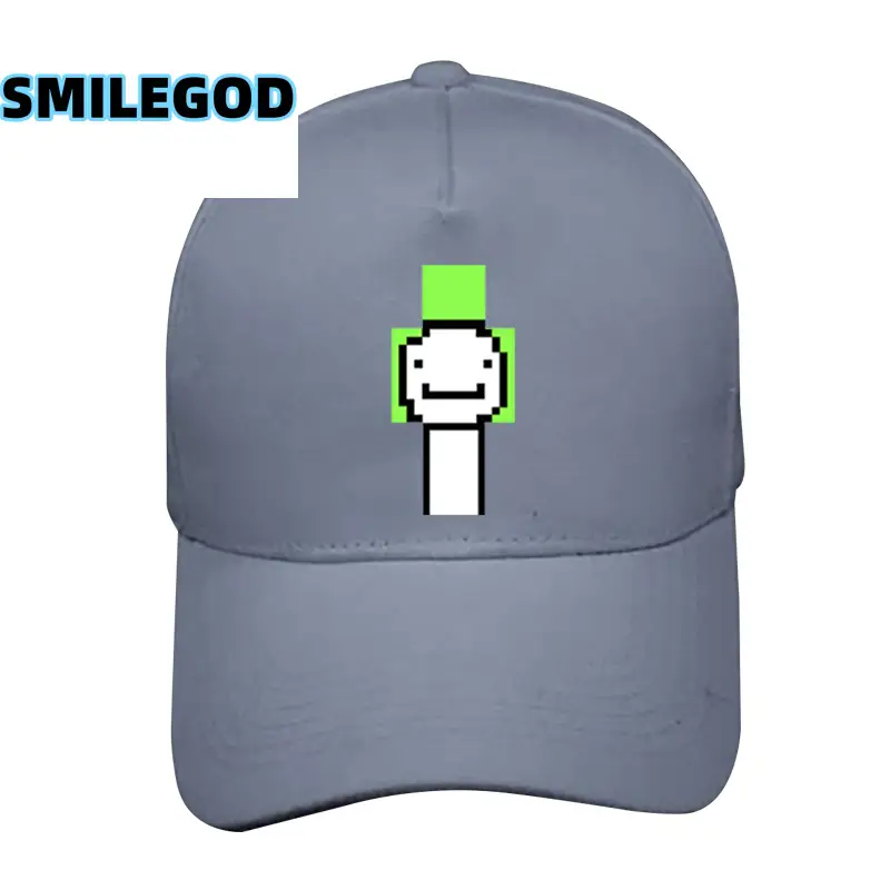 Smiley Face Baseball Cap Grey Unisex - Image 5