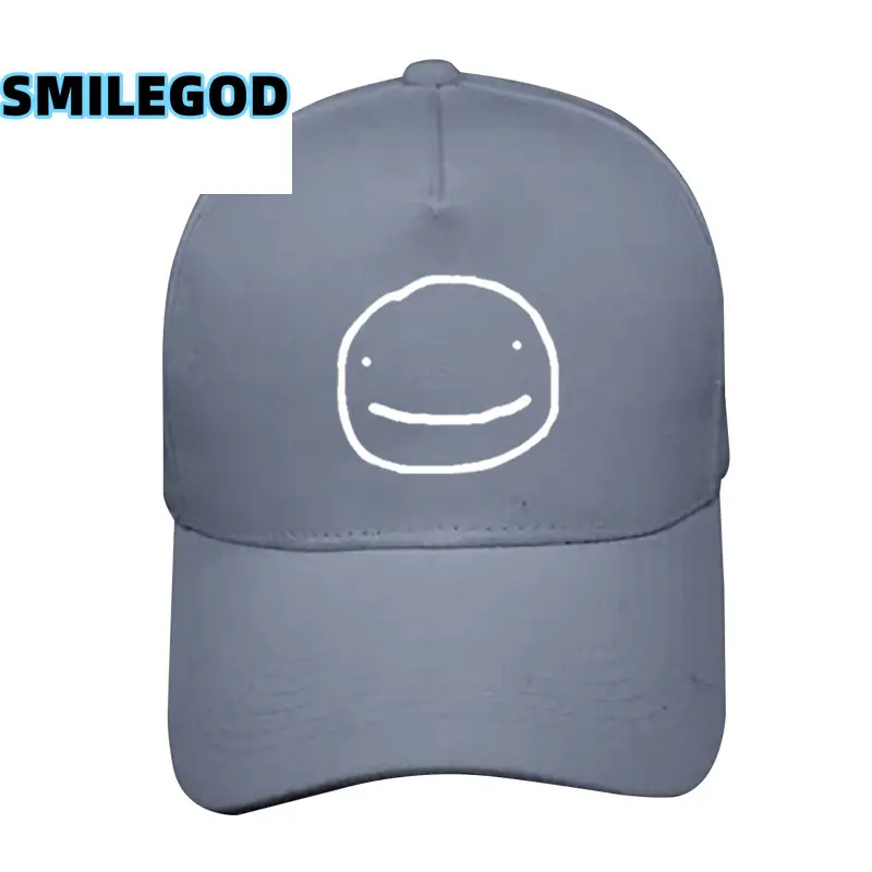 Smiley Face Baseball Cap Grey Unisex - Image 7
