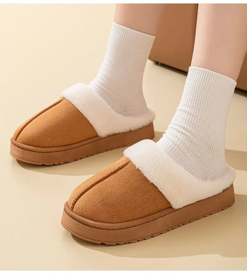Cotton Slippers for Women Indoor Home Household Anti-Slip Winter Winter 2025 New Warm Plush Slippers for Men — feature 15