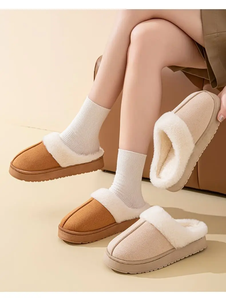 Cotton Slippers for Women Indoor Home Household Anti-Slip Winter Winter 2025 New Warm Plush Slippers for Men — feature 17