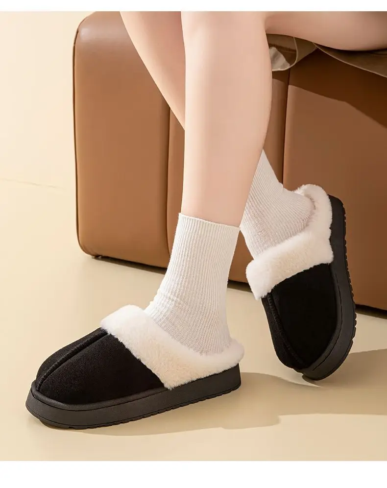 Cotton Slippers for Women Indoor Home Household Anti-Slip Winter Winter 2025 New Warm Plush Slippers for Men — feature 18