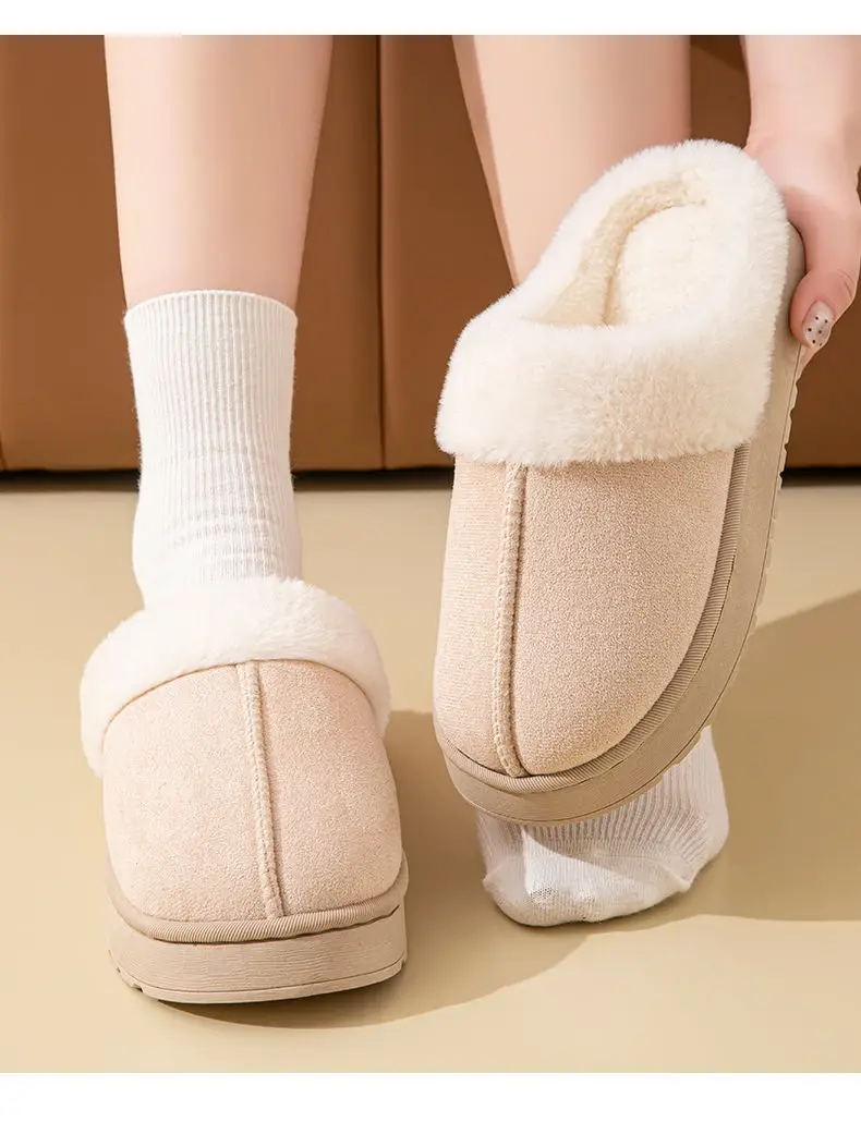Cotton Slippers for Women Indoor Home Household Anti-Slip Winter Winter 2025 New Warm Plush Slippers for Men — feature 5