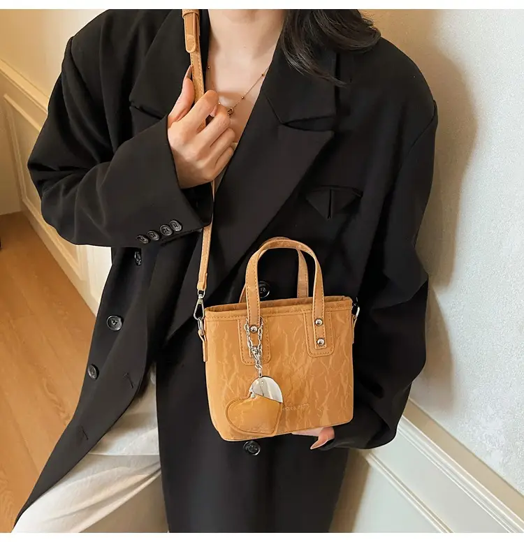 Women's Brown Satchel Shoulder Bag with Chain Strap — feature 21