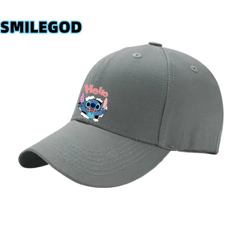2021 Anime Stitch Duckbill Cap Grey Unisex