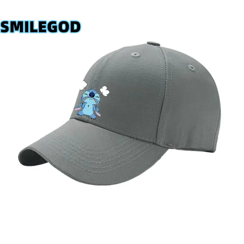 2021 Anime Stitch Duckbill Cap Grey Unisex